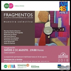 FRAGMENTOS  La poética contemporánea del collage - Muestra Colectiva - Artista: Teresita González - Jueves, 2 de Agosto de 2018